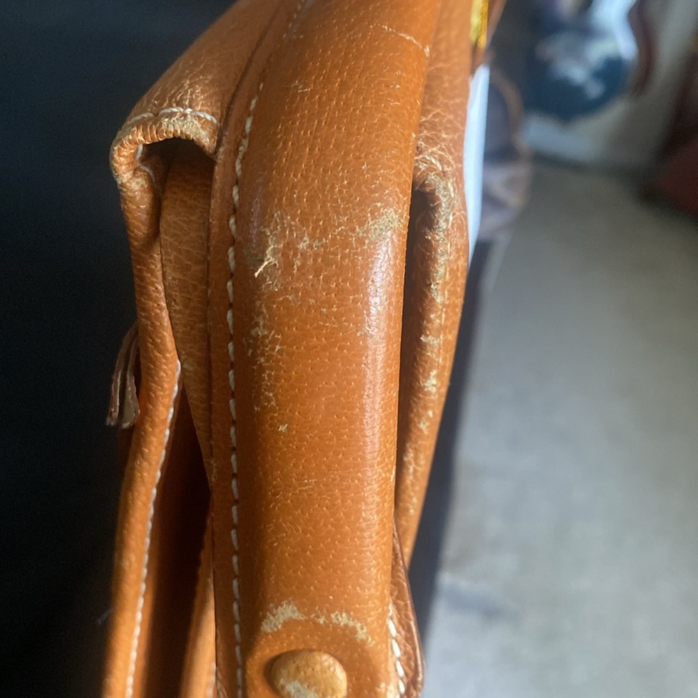 Prada Tan Leather Vintage-Inspired Briefcase - Picture 4 of 9